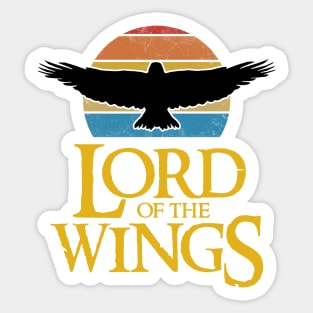 Lord Of The Wings Retro Style Vintage Bird Gift Sticker